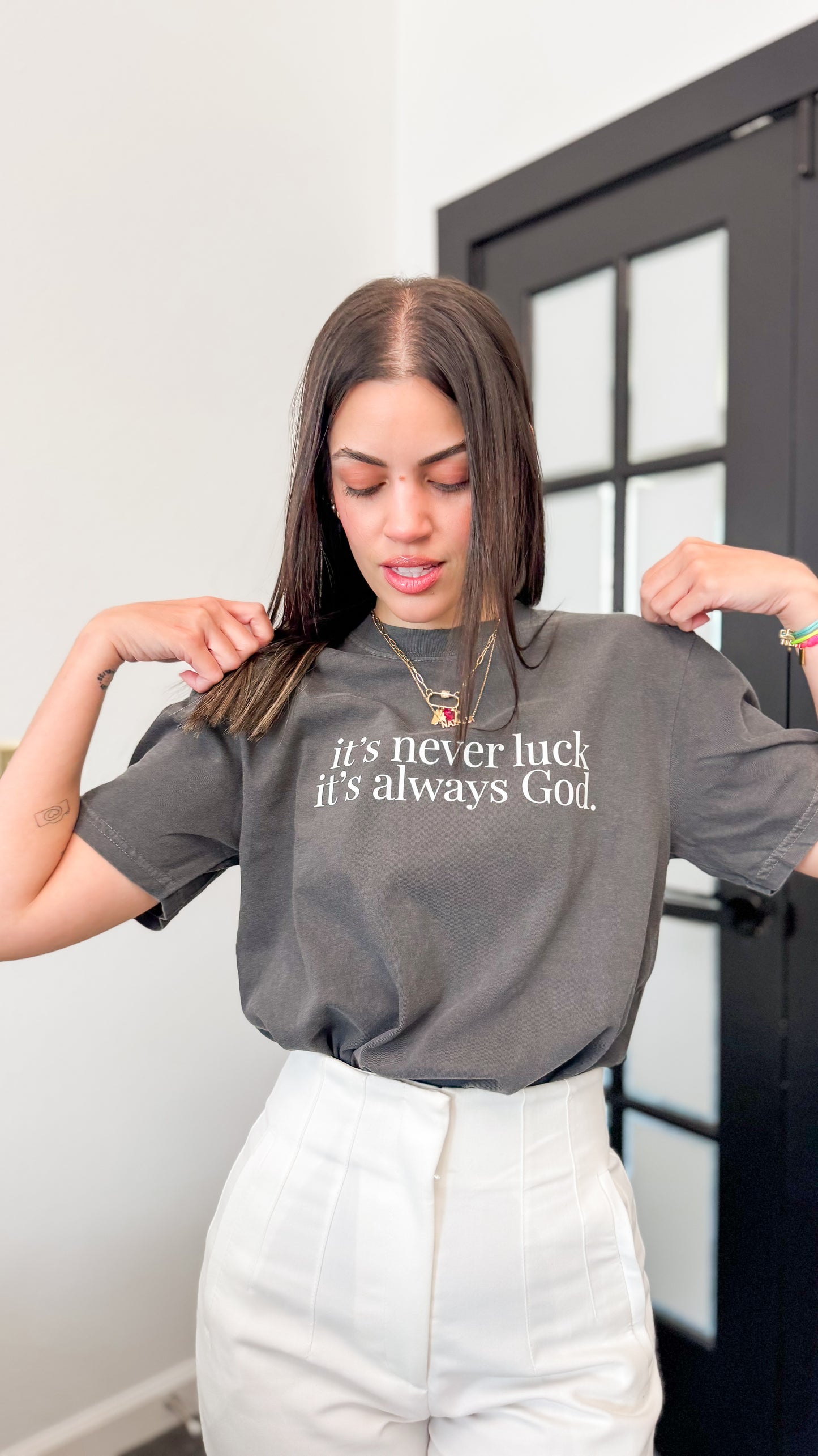 It’s never luck It’s always God Shirt