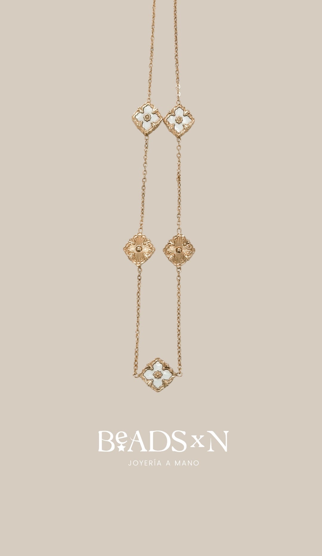 WHITE CLOVER NECKLACE