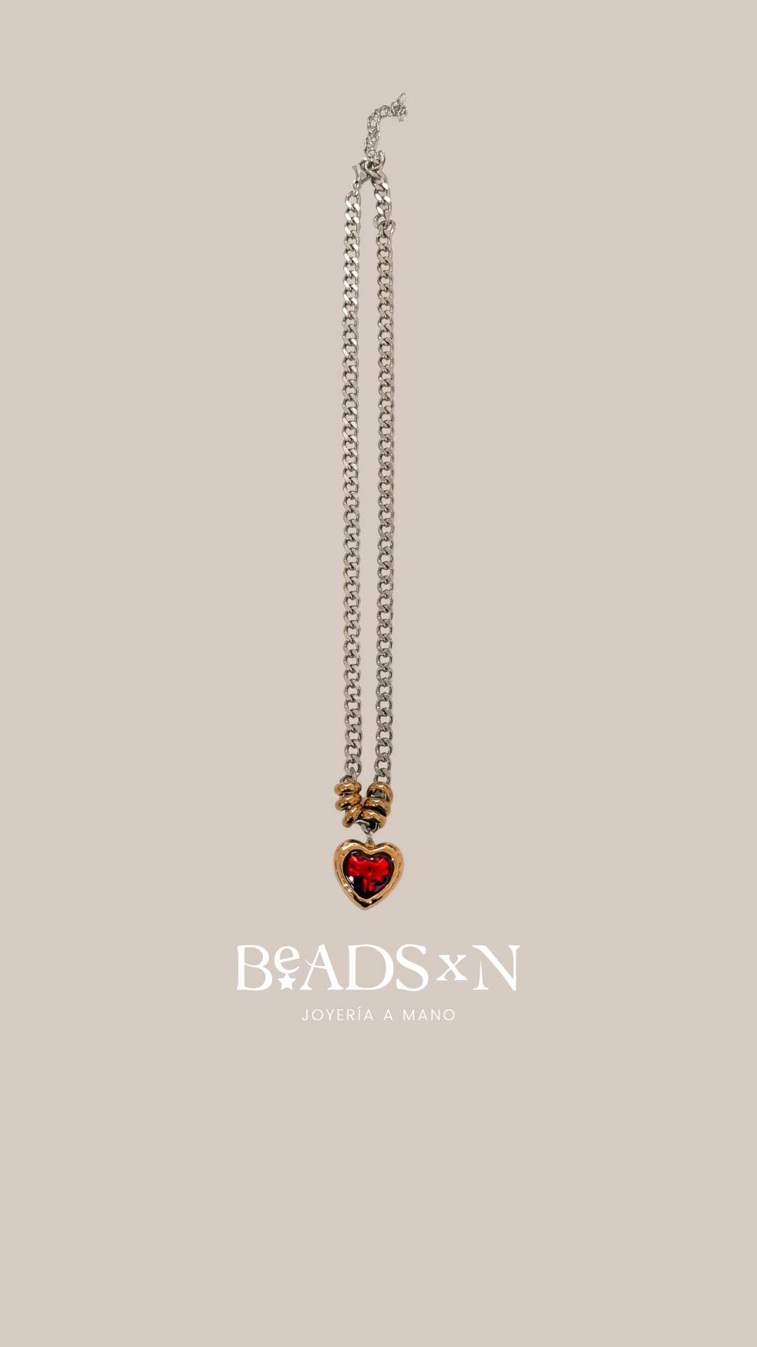 ENAMEL HEART TWO TONE