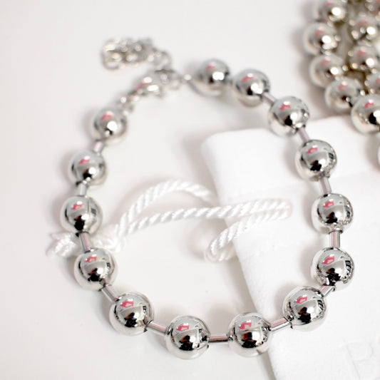 BEADED BRACELET SILVER