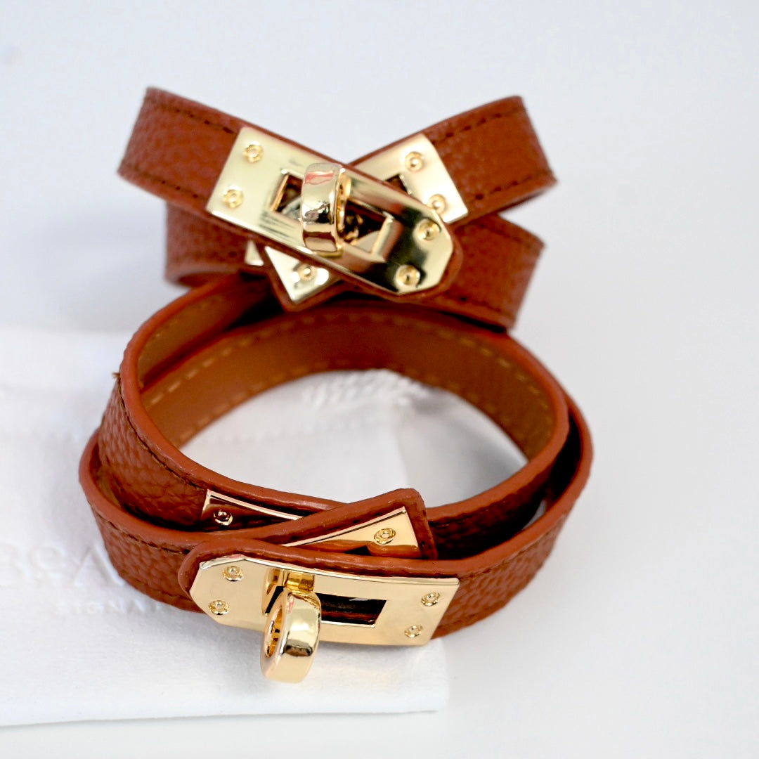 H LEATHER BRACELET