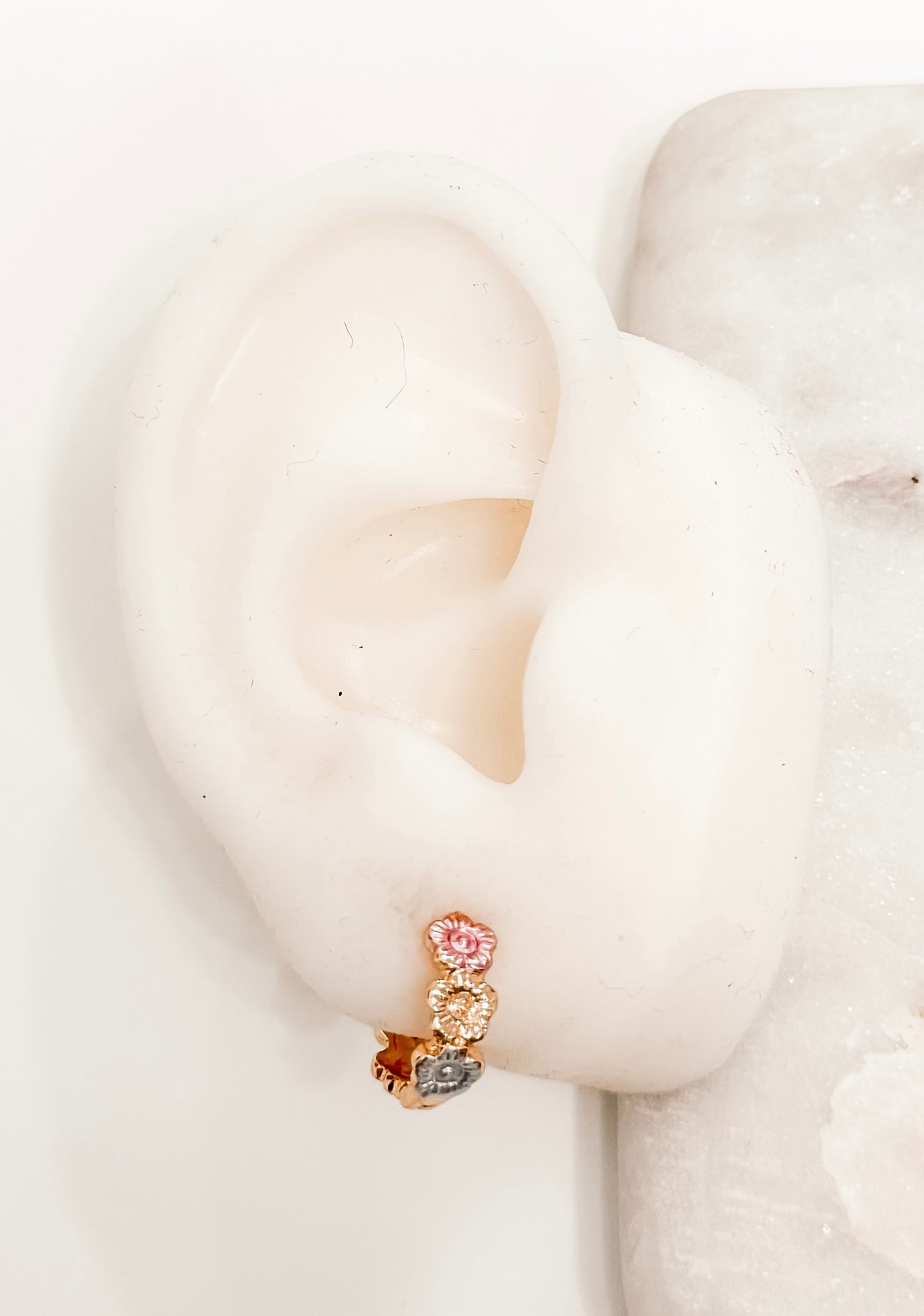 TRICOLOR FLOWER EARRINGS