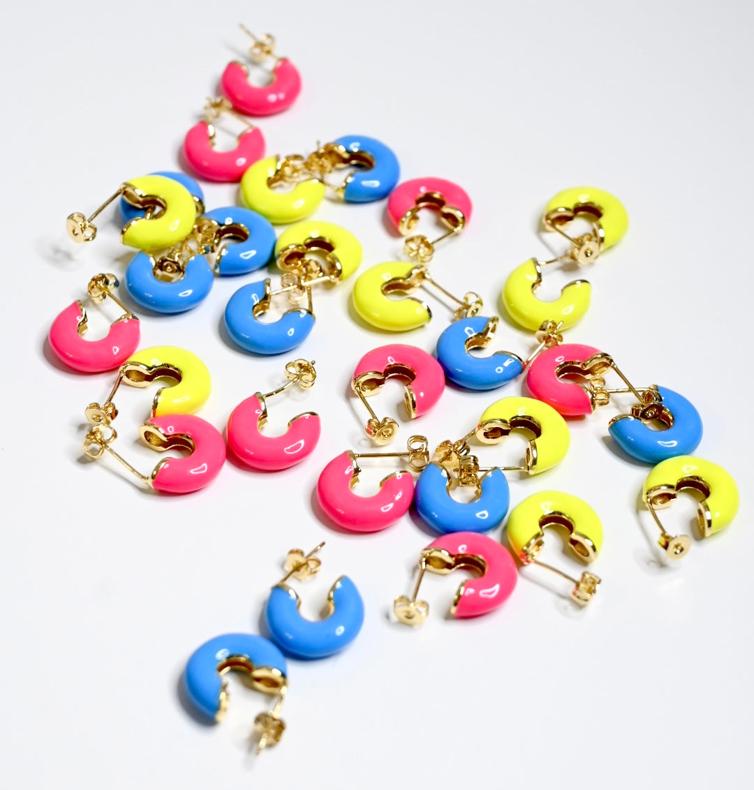 BOLD ENAMEL HOOPS