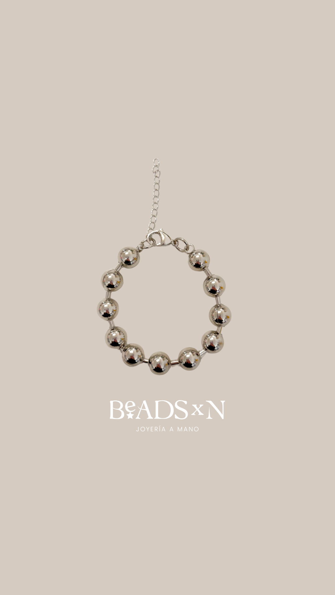 BEADED BRACELET SILVER