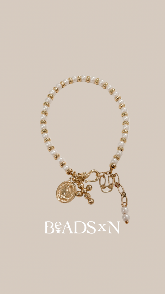 VIRGIN X PEARLS BRACELET.
