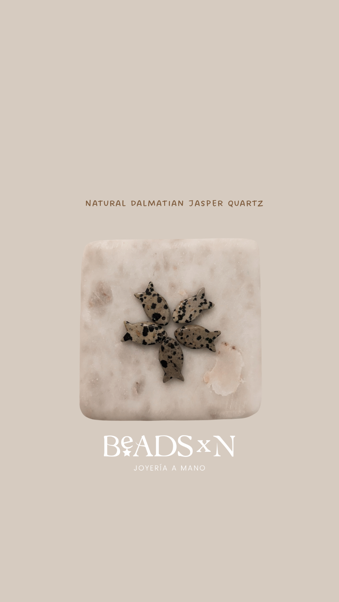 NATURAL QUARTZ FISH DALMATION